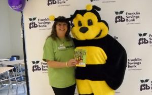FSB SmileSquad member with FSB's Buzzy Bee