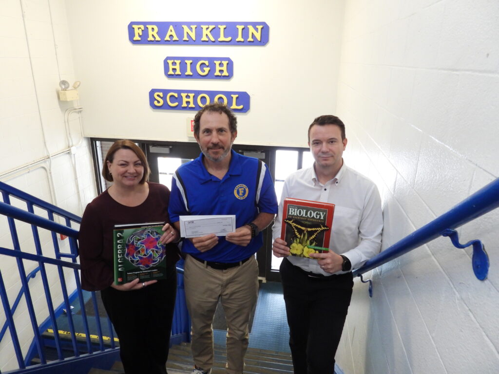 Book Donation to Franklin High School from FSB